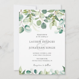 Eucalyptus Greenery Wedding Kaart