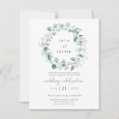 Eucalyptus Greenery Wedding Kaart (Voorkant)