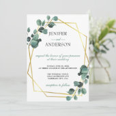 Eucalyptus Greenery Wedding Kaart (Staand voorkant)