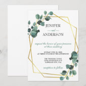 Eucalyptus Greenery Wedding Kaart (Voorkant / Achterkant)