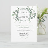 Eucalyptus Greenery Wedding Kaart (Staand voorkant)
