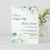 Eucalyptus Greenery Wedding Kaart (Staand voorkant)