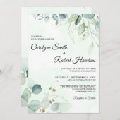 Eucalyptus Greenery Wedding Kaart (Voorkant / Achterkant)