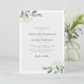 Eucalyptus Greenery Wedding Kaart (Staand voorkant)