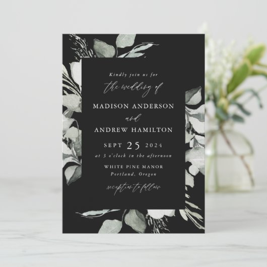 Eucalyptus Greenery Wedding Kaart (Staand voorkant)