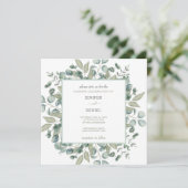 Eucalyptus Greenery Wedding Kaart (Staand voorkant)