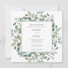 Eucalyptus Greenery Wedding Kaart
