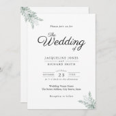 Eucalyptus Greenery Wedding Kaart (Voorkant / Achterkant)