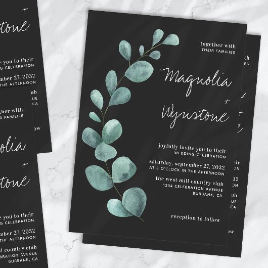 Eucalyptus Greenery Wedding Kaart