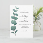 Eucalyptus Greenery Wedding Kaart (Staand voorkant)