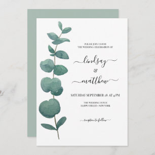 Eucalyptus Greenery Wedding Kaart