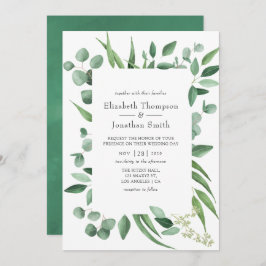 Eucalyptus Greenery Wedding Kaart