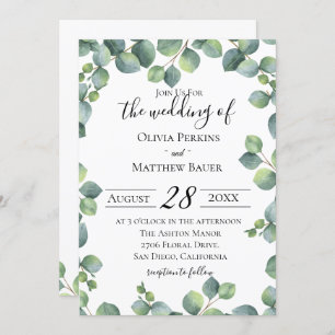 Eucalyptus Greenery Wedding Kaart