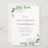 Eucalyptus Greenery Wedding Kaart (Voorkant)