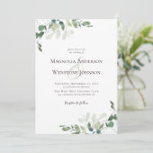 Eucalyptus Greenery Wedding Kaart (Staand voorkant)