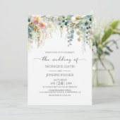 Eucalyptus Greenery Wedding Kaart (Staand voorkant)