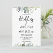 Eucalyptus Greenery Wedding Kaart (Staand voorkant)