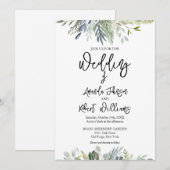 Eucalyptus Greenery Wedding Kaart (Voorkant / Achterkant)