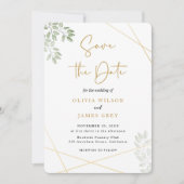 Eucalyptus Greenery Wedding Kaart (Voorkant)