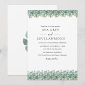 eucalyptus greenery wedding kaart (Voorkant / Achterkant)