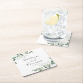 Eucalyptus Greenery Wedding Kartonnen Onderzetters (Insitu)