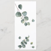 Eucalyptus Greenery Wedding Menu (Achterkant)