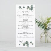 Eucalyptus Greenery Wedding Menu (Staand voorkant)