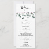 Eucalyptus Greenery Wedding Menu en dank u Kaart (Voorkant)