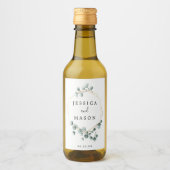 Eucalyptus Greenery Wedding Mini Wine Labels Wijn Etiket (Voorkant)