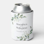 Eucalyptus Greenery Wedding Monogram Blikjeskoeler (Blikje Voorkant)
