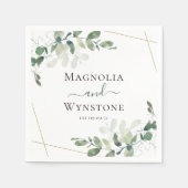 Eucalyptus Greenery Wedding Napkins Servet (Voorkant)
