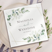 Eucalyptus Greenery Wedding Napkins Servet