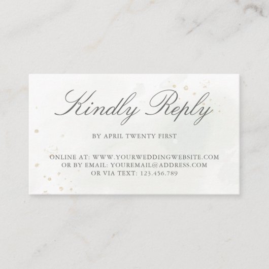 Eucalyptus Greenery Wedding Online RSVP Informatiekaartje (Voorkant)