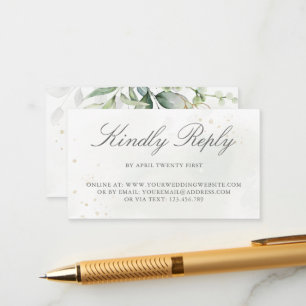 Eucalyptus Greenery Wedding Online RSVP Informatiekaartje