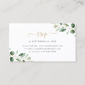 Eucalyptus Greenery Wedding Online RSVP-kaarten Visitekaartje (Voorkant)
