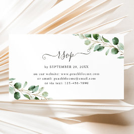Eucalyptus Greenery Wedding Online RSVP-kaarten Visitekaartje