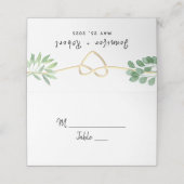 Eucalyptus Greenery Wedding Place Card Plaatskaartje (Buitenkant ongevouwen)