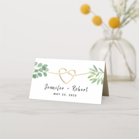 Eucalyptus Greenery Wedding Place Card Plaatskaartje (Achterkant)