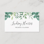 Eucalyptus Greenery Wedding Planner Visitekaartje (Voorkant)