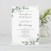 Eucalyptus Greenery Wedding Programmakaart (Staand voorkant)