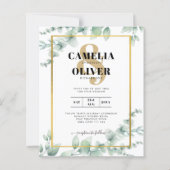 Eucalyptus Greenery Wedding QR CODE Moderne Budget (Voorkant)