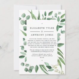 Eucalyptus Greenery Wedding Reduced Guest List Aankondiging