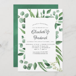Eucalyptus Greenery Wedding Rehearsal Dinner Kaart