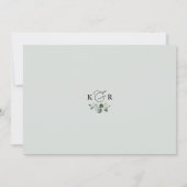 Eucalyptus Greenery Wedding Rehearsal Dinner Kaart (Achterkant)