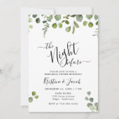 Eucalyptus Greenery Wedding Rehearsal Dinner Kaart (Voorkant)