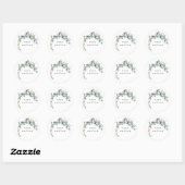 Eucalyptus Greenery Wedding Ronde Sticker (Vel)