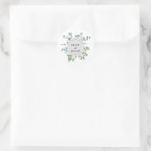 eucalyptus greenery wedding ronde sticker (Tas)