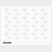 Eucalyptus Greenery Wedding Ronde Sticker (Vel)