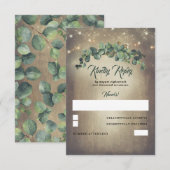 Eucalyptus Greenery Wedding RSVP (Voorkant / Achterkant)