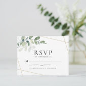Eucalyptus Greenery Wedding RSVP Briefkaart (Staand voorkant)